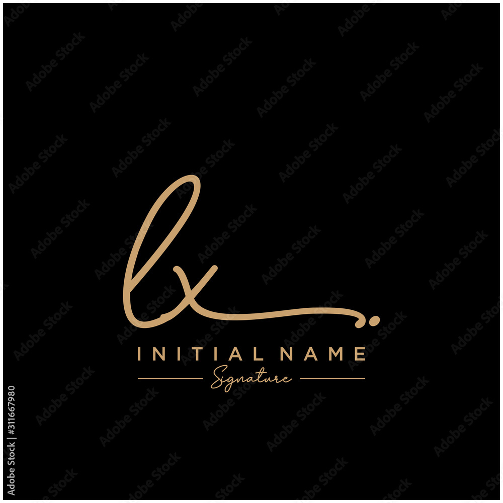 Letter LX Signature Logo Template Vector Letter LX Signature Logo Template Vector