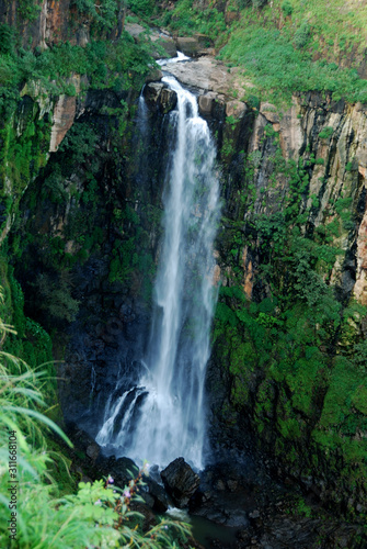 Beautiful Waterfall in mountains. Landscape, photo