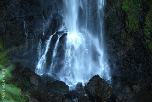 Beautiful Waterfall in mountains. Landscape, photo