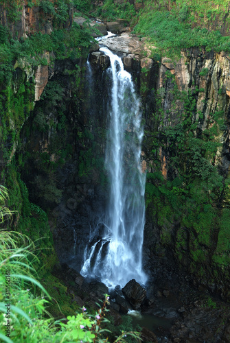 Beautiful Waterfall in mountains. Landscape, photo