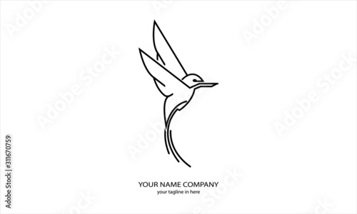 kingfisher bird is rare in Australia Asia, very suitable for the emblems of airlines and tourism logos