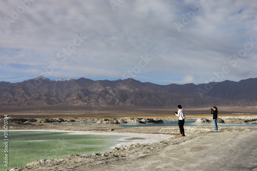 Dachaidan Emerald Salt Lake in Qinghai Province, China