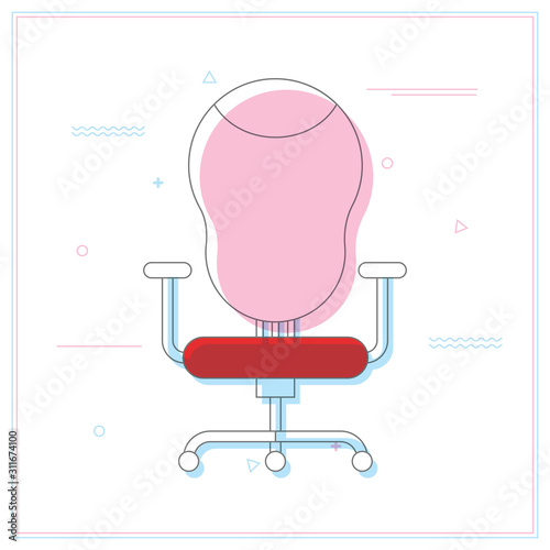 Office chair icon simple illustration