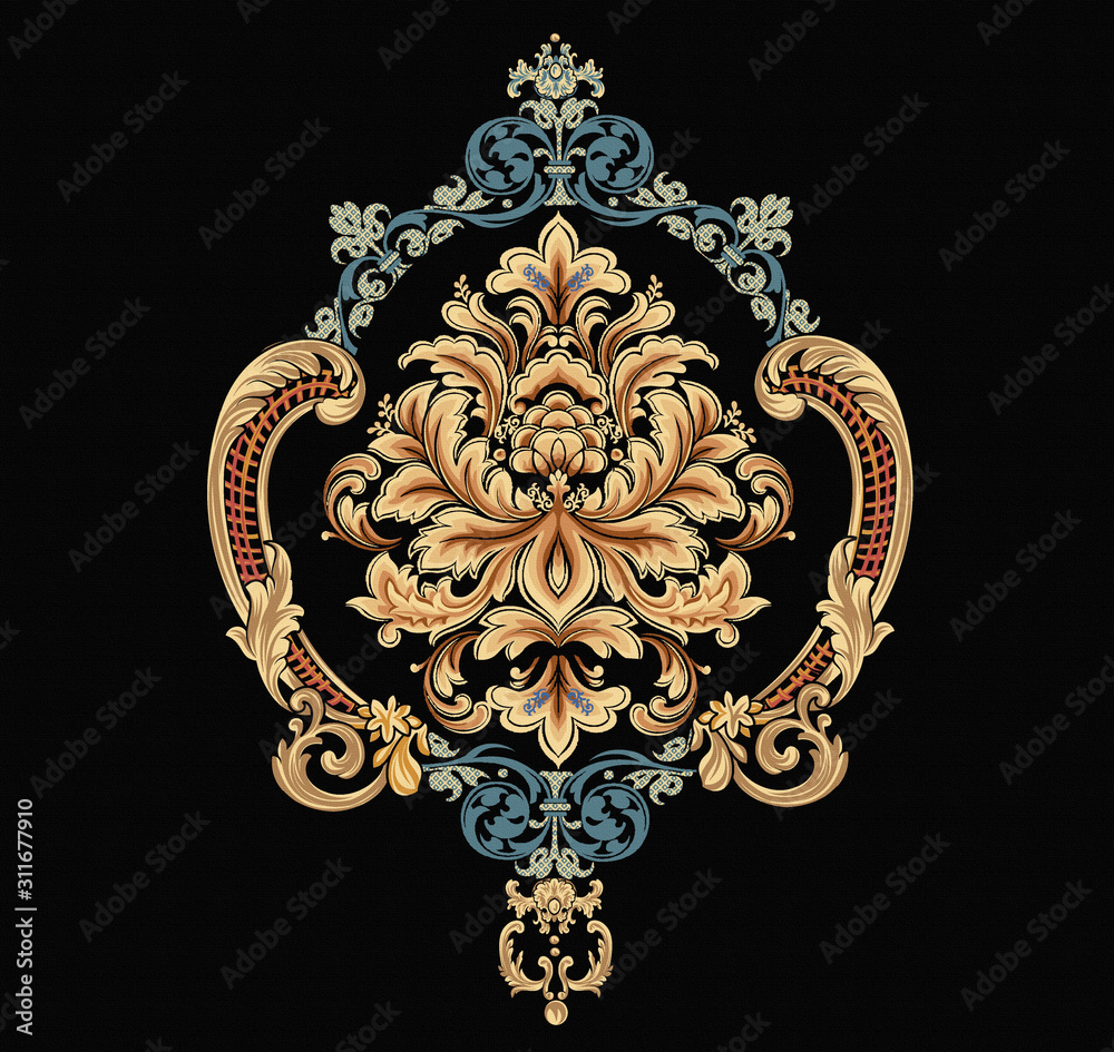 Baroque design, luxury European design，the wallpaper design