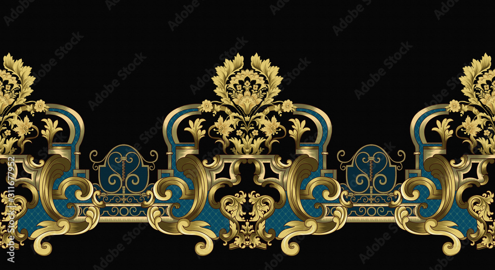 Baroque design, luxury European design,the wallpaper design Baroque design, luxury European design,the wallpaper design