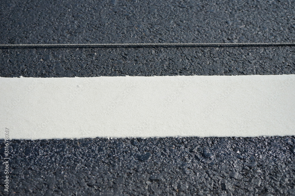 Fototapeta premium White traffic color line Under construction