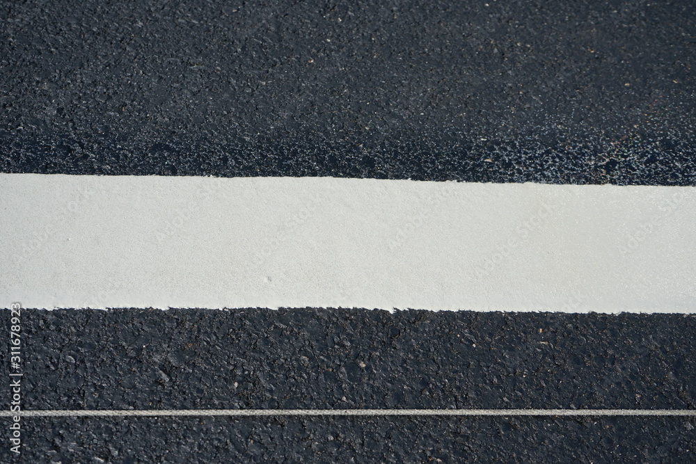 Fototapeta premium White traffic color line Under construction