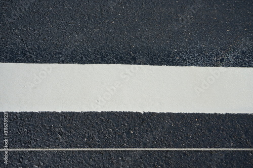 White traffic color line Under construction