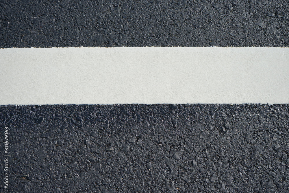 Fototapeta premium White traffic color line Under construction