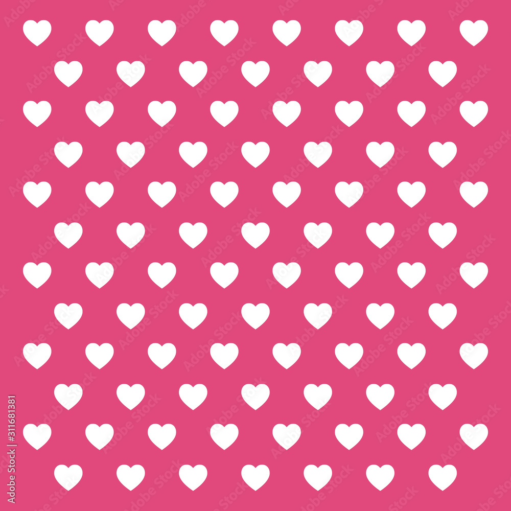 Sweetest heart simple shape white color.Seamless pattern on red bankground.Desing for element of valentine day ,Print ,Wrapping paper ,Love sticker ,Screen tile wallpaper ,Handkerchief polka.Vector. Sweetest heart simple shape white color.Seamless pattern on red bankground.Desing for element of valentine day ,Print ,Wrapping paper ,Love sticker ,Screen tile wallpaper ,Handkerchief polka.Vector.