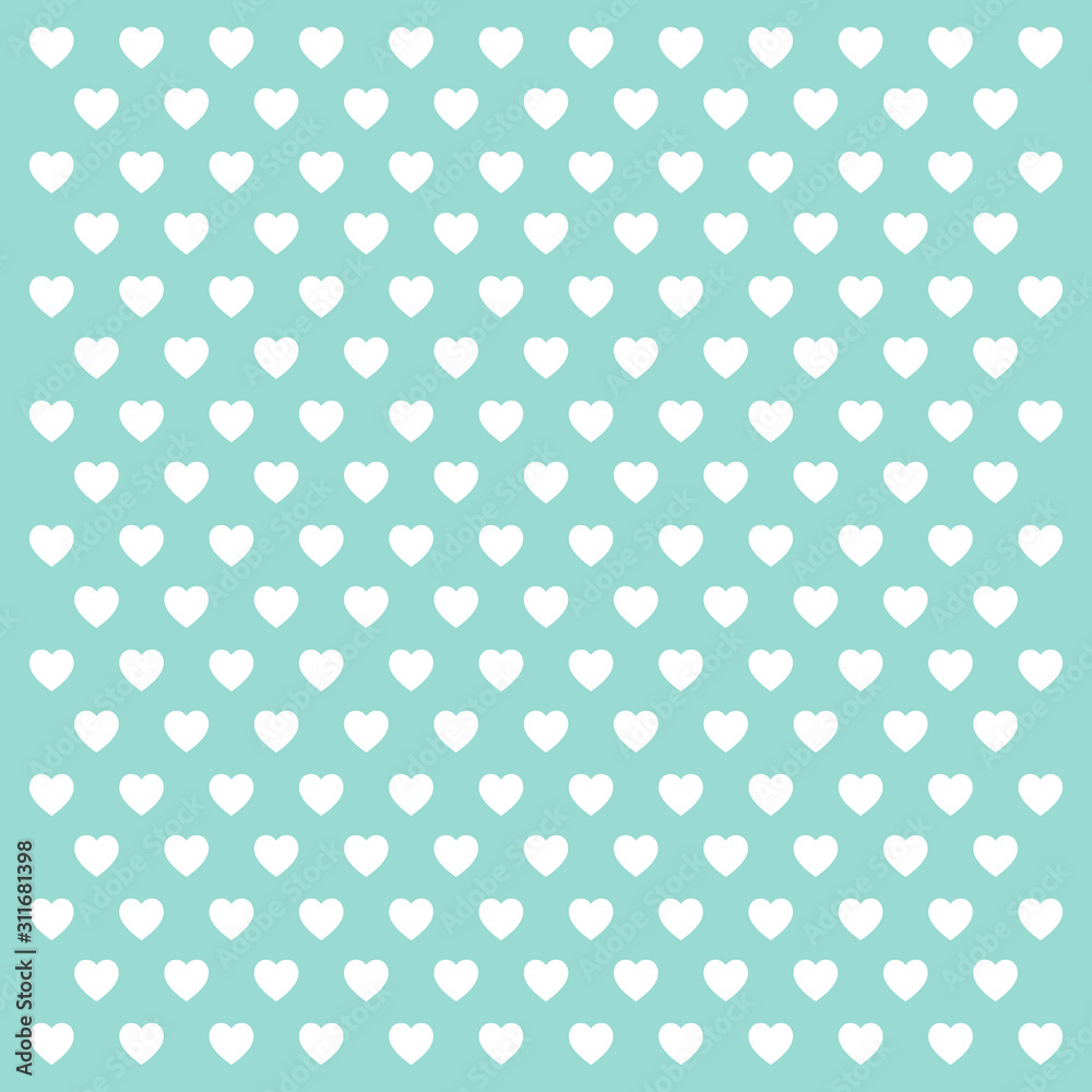 Sweetest heart simple shape white color.Seamless pattern on blue bankground.Desing for element of valentine day ,Print ,Wrapping paper ,Love sticker ,Screen tile wallpaper ,Handkerchief polka.Vector. Sweetest heart simple shape white color.Seamless pattern on blue bankground.Desing for element of valentine day ,Print ,Wrapping paper ,Love sticker ,Screen tile wallpaper ,Handkerchief polka.Vector.