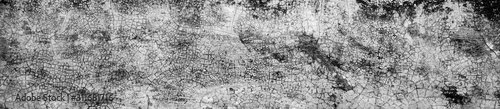 Black and white picture Panorama Old Wall with Moldy Peeling White Painting from Humidity. Cracked White Wall as Rusty Concrete Weathered Wall Grunge Background or Abstract Backdrop