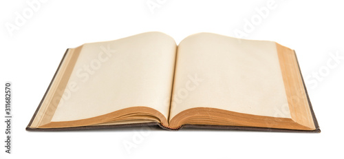 Open book isolated on white