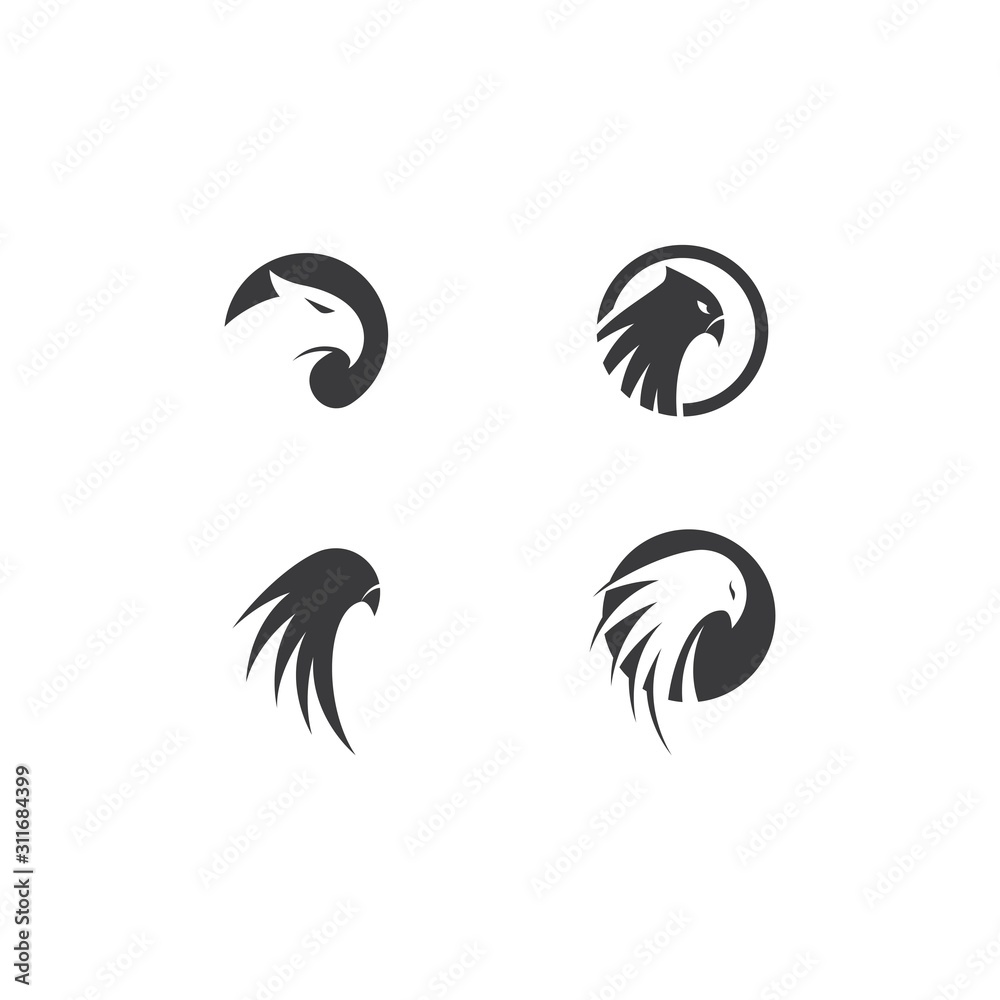 Falcon Eagle Bird Logo Template Falcon Eagle Bird Logo Template
