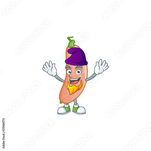 banana squash mascot cartoon style as an Elf