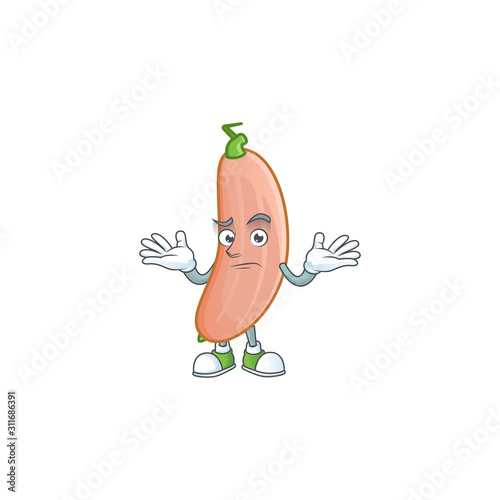 Cool Grinning of banana squash mascot cartoon style