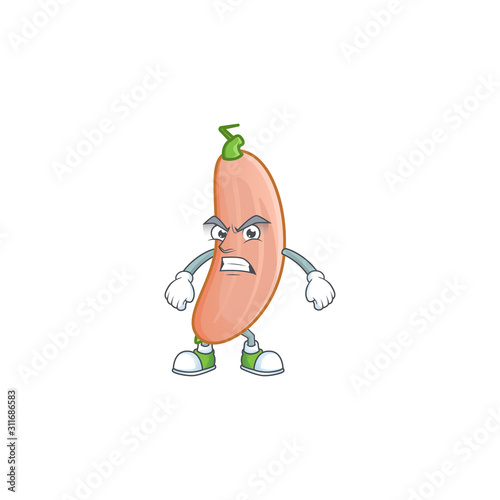 Picture of banana squash cartoon character with angry face