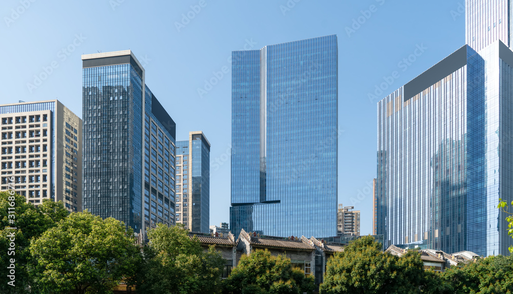 Guangzhou Financial District Plaza Architectural Landscape Office Building