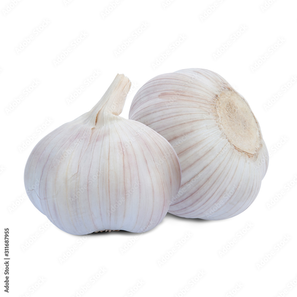 Garlic isolated on white background with clipping path. Garlic isolated on white background with clipping path.