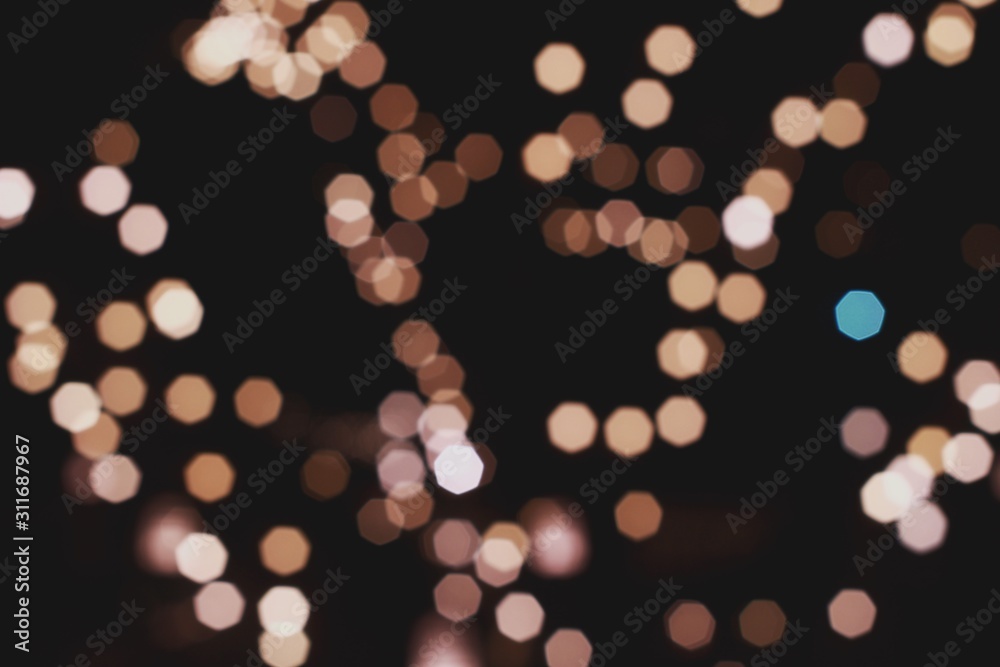 abstract bokeh background of defocused lights