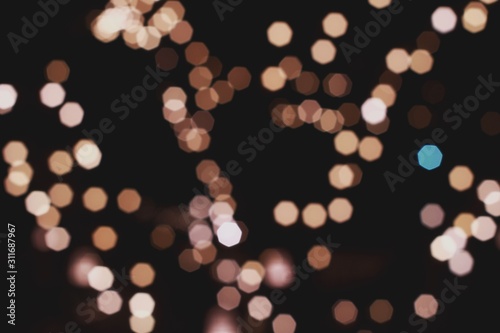 abstract bokeh background of defocused lights