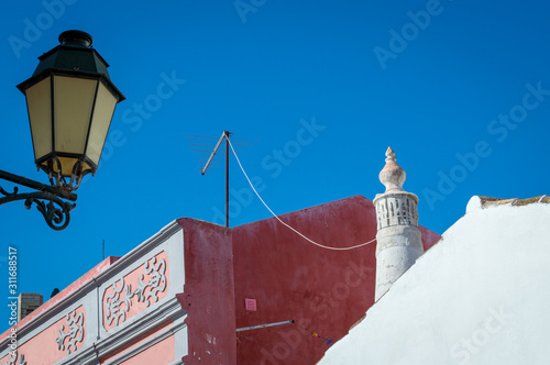 Street lamp against the sky, Faro, Portugal