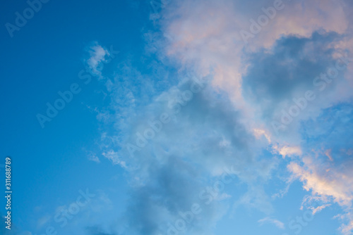 Fototapeta Naklejka Na Ścianę i Meble -  clouds and  Blue sky in the weather day outdoor nature environment abstract background