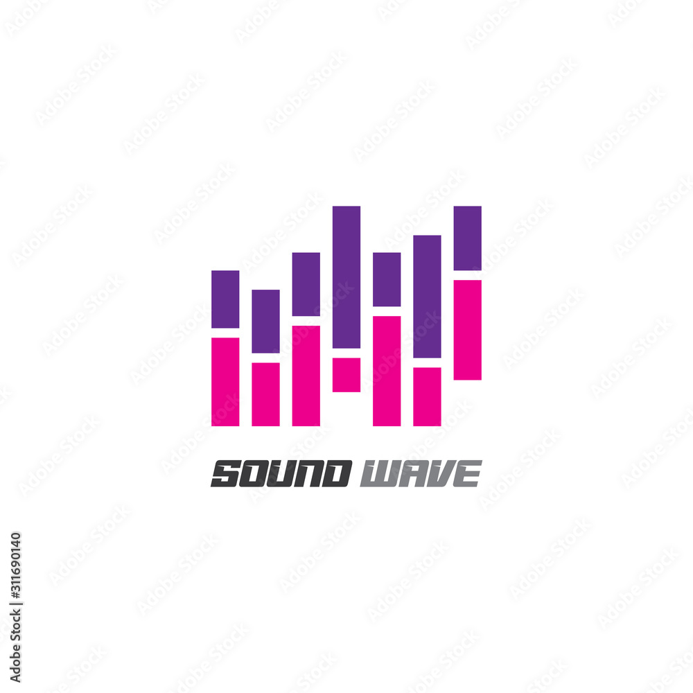 Audio technology, music sound waves vector icon illustration Audio technology, music sound waves vector icon illustration