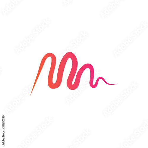 Audio technology, music sound waves vector icon illustration