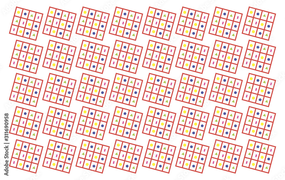 background of geometric shapes with simple shapes in the center of different colors for creativity background of geometric shapes with simple shapes in the center of different colors for creativity