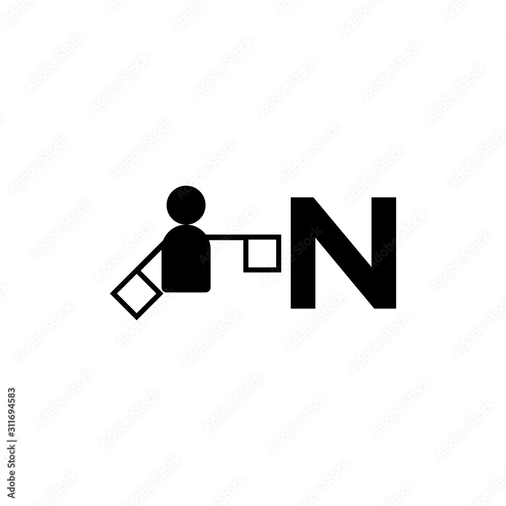 THE SEMAPHORE ALPHABET ICON SIGN ILLUSTRATION VECTOR
