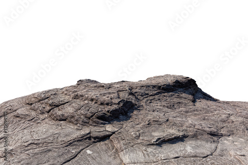 Wallpaper Mural Cliff stone located part of the mountain rock isolated on white background