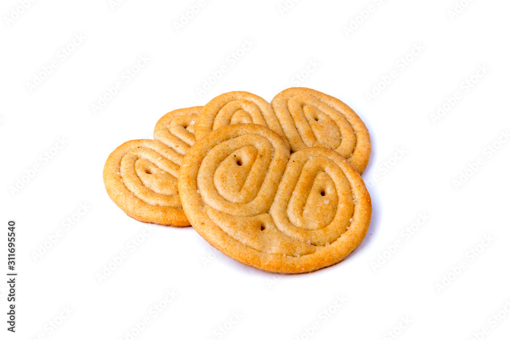 Fototapeta premium Several tasty hispanic snack cookies stacked together