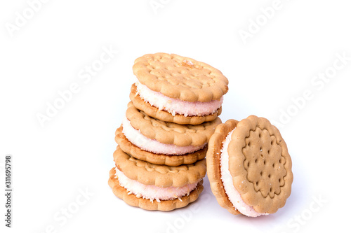 Several tasty hispanic snack cookies stacked together