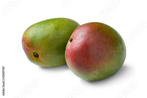 Pair of fresh whole mangoes