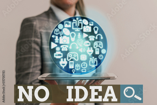 Tableau sur toile Writing note showing No Idea