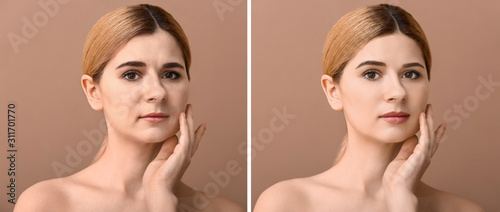 Comparison portrait of woma...