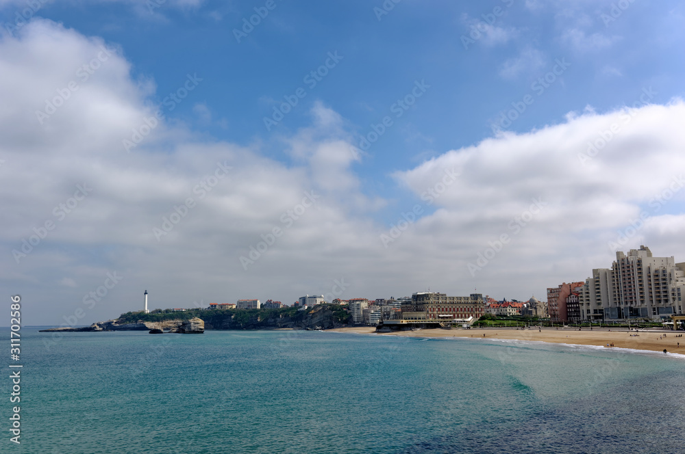 Biarritz seaside in the Basque coast