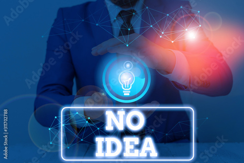 Tableau sur toile Conceptual hand writing showing No Idea