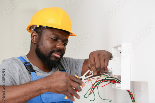 African-American electricia...