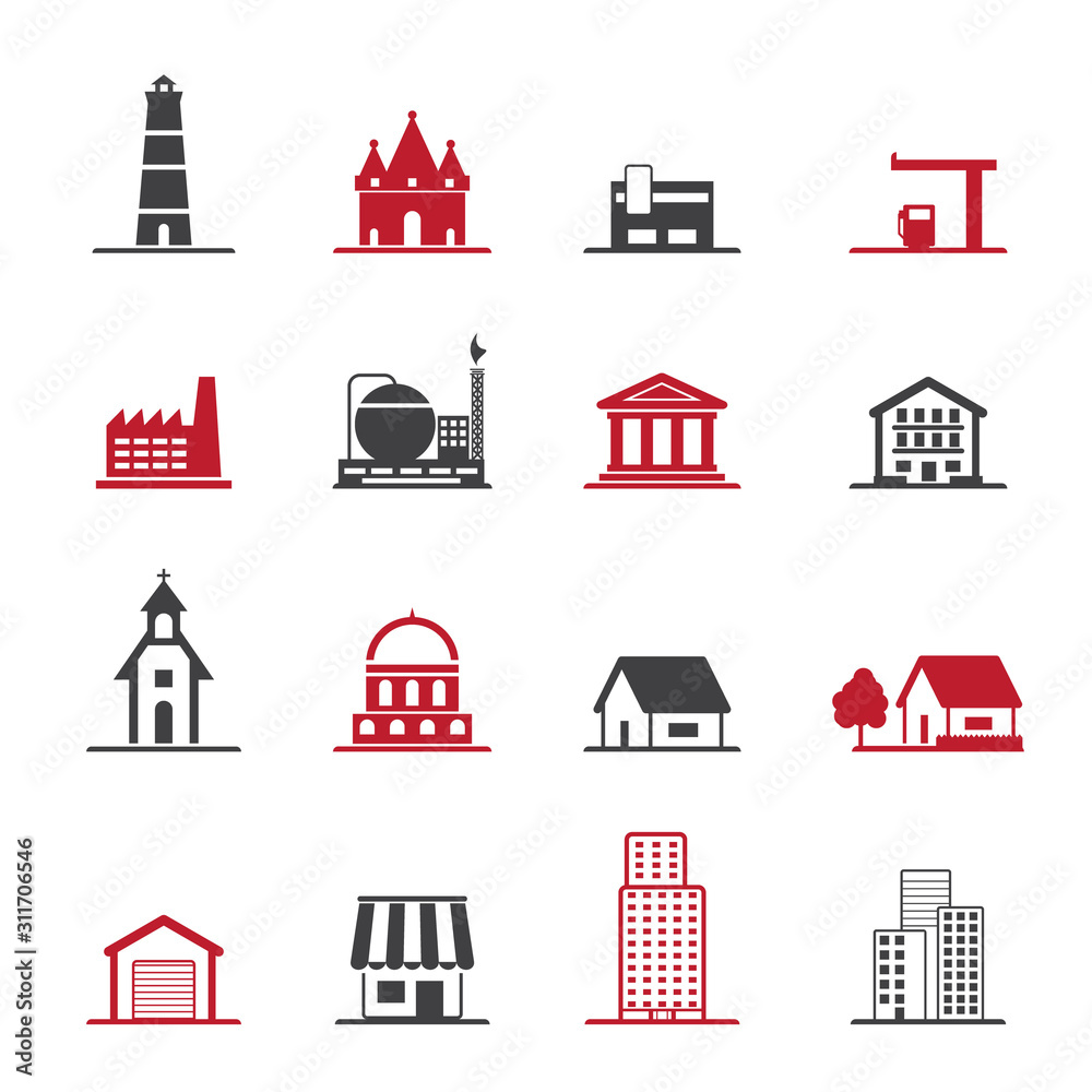Buildings Icons Set	