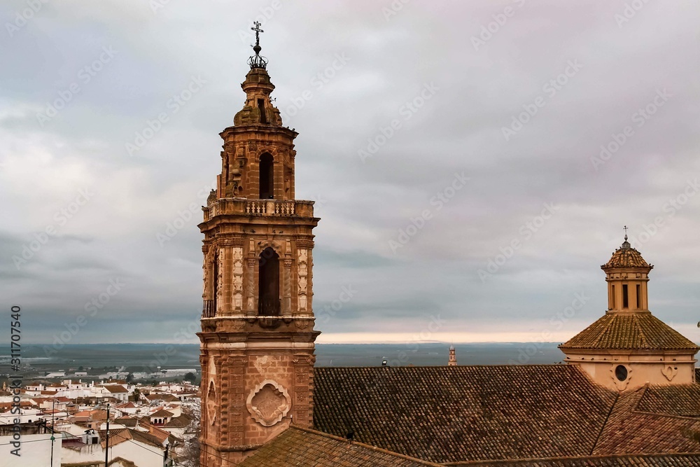 Panoramic view of Osuna, famous town in the province of Sevilla, Andalusia, Spain