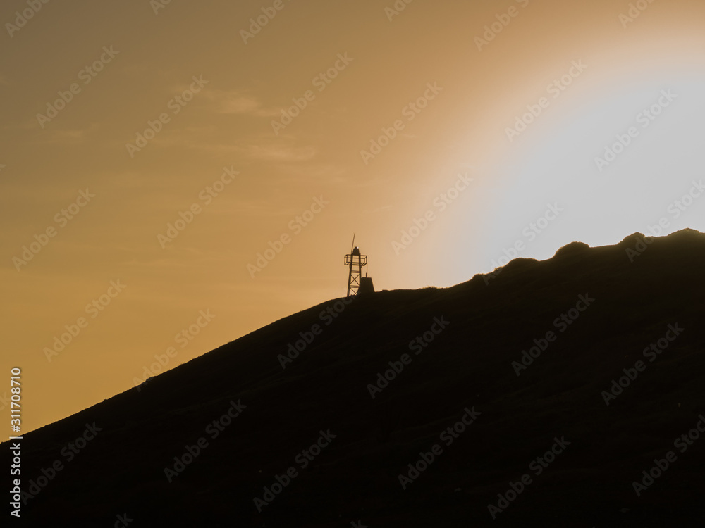 Lighthouse hill at the sunset in La Guajira (Colombia)