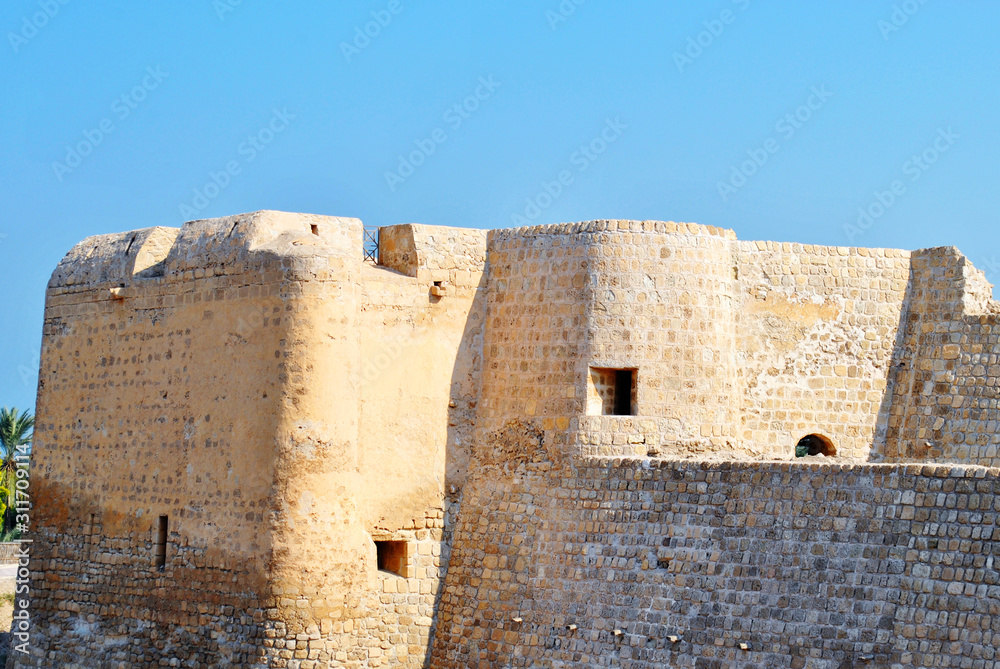 Bahrain National Castle view at sunny day