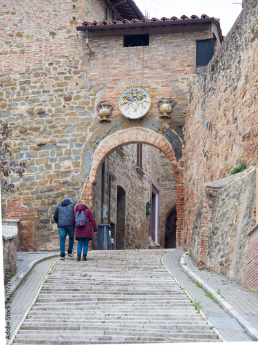 Deruta, Umbria (Italy) - The nice medieval stone village in Umbria region, with the famous ceramic production, during Christmas holidays. photo