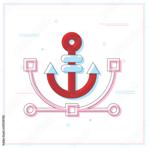 Anchor text concept. Vector illustration