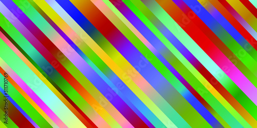  Wallpaper in the form of multi-colored oblique stripes.