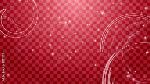 赤色のチェック柄　日本の市松模様