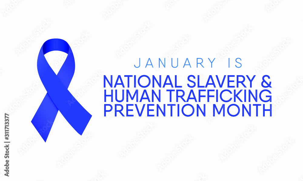 vector Illustration on the theme of National slavery and human trafficking prevention month of January. vector Illustration on the theme of National slavery and human trafficking prevention month of January.