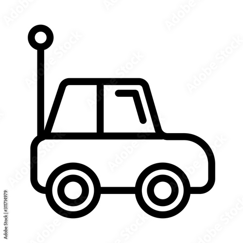 radio-controlled machine icon vector. A thin line sign. Isolated contour symbol illustration